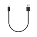 Veho Pebble USB-A to USB-C Universal Charge and Sync 0.2m/0.7ft Cable – Black (VCL-002-C-20CM)