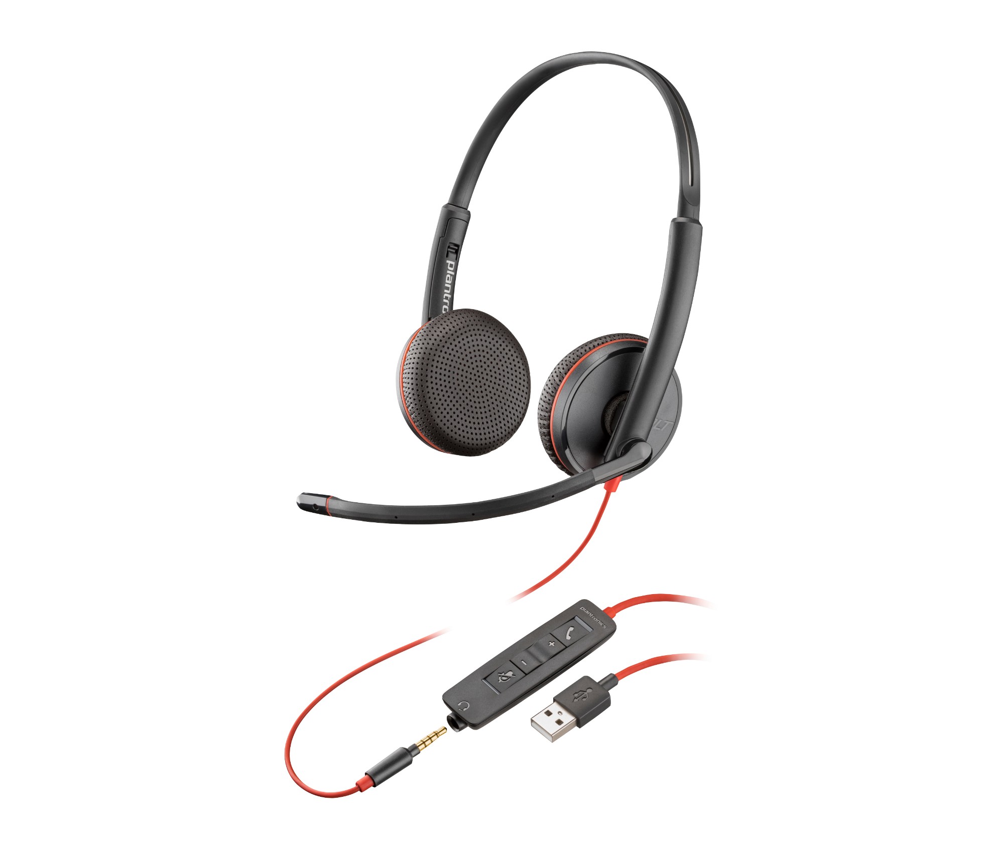Poly Blackwire 3225 Stereo USB-A Headset (Bulk)