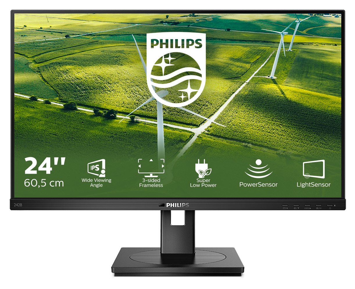 Image of Philips 242B1G/00 LED display 60.5 cm (23.8") 1920 x 1080 pixels...