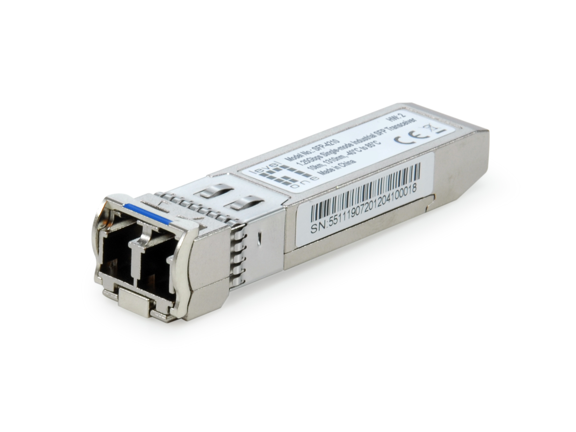 Image of LevelOne 1.25Gbps Single-mode Industrial SFP Transceiver, 10km,...