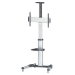 Manhattan Trolley Mount Stand for TV & Monitors, For screens 37" to 65", VESA compatability: all between 200x200 to 600x400mm - check the dimensions of the four mounting holes on back of screen to ensure it fits, Max 50kg, Silver, LFD, Bracket, Lifetime W