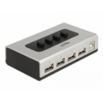 DeLOCK Switch USB 2.0 with 1 x Type-B female to 4 x Type-A female manual bidirectional