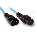 ACT Netsnoer C13 IEC Lock - C14 blauw 1 m, PC1086