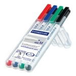 Staedtler 301 WP4 marker 4 pc(s) Fine tip Black, Blue, Green, Red