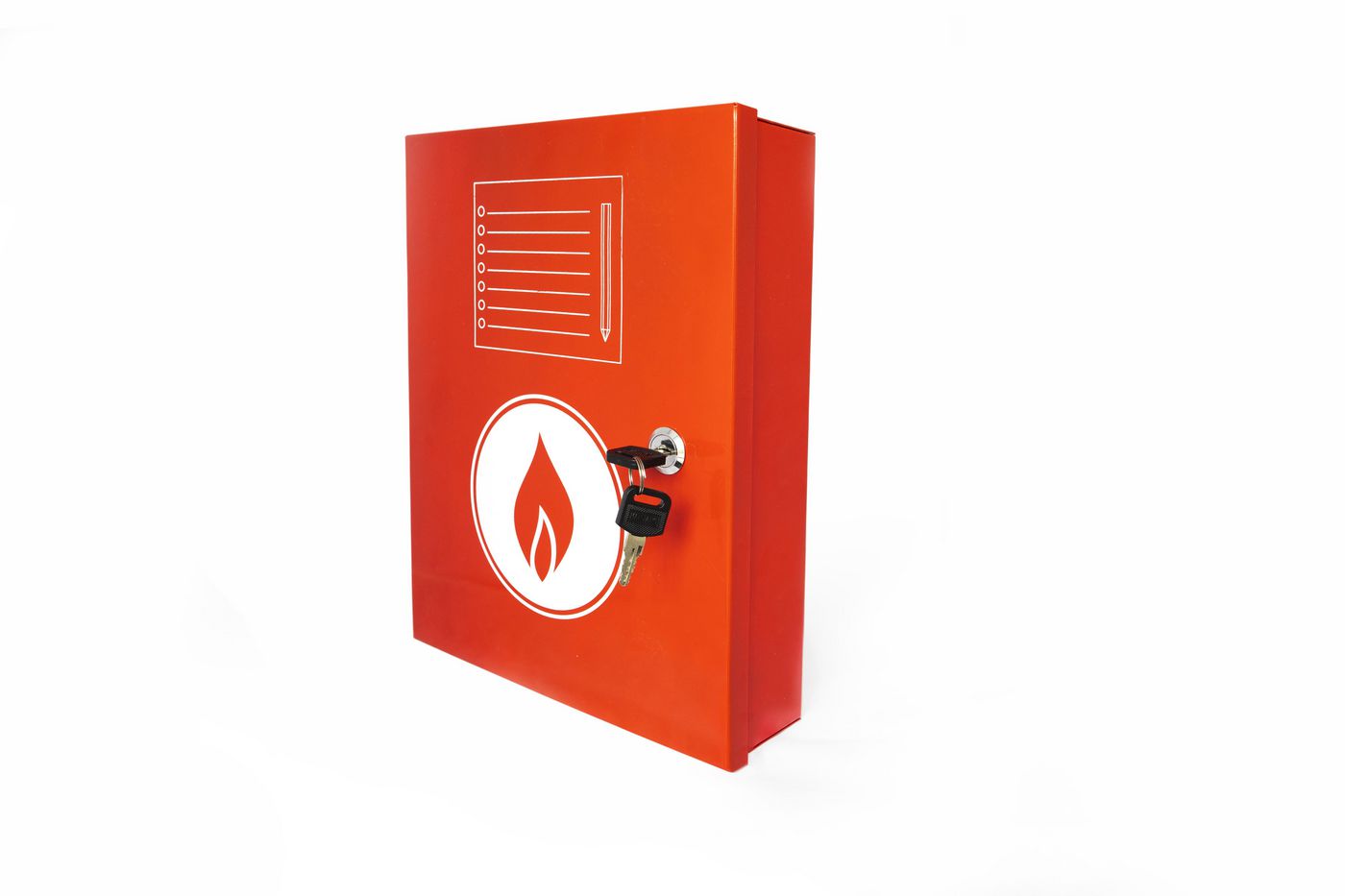 Red Lockable Enclosure for  Documents A4 - Fire