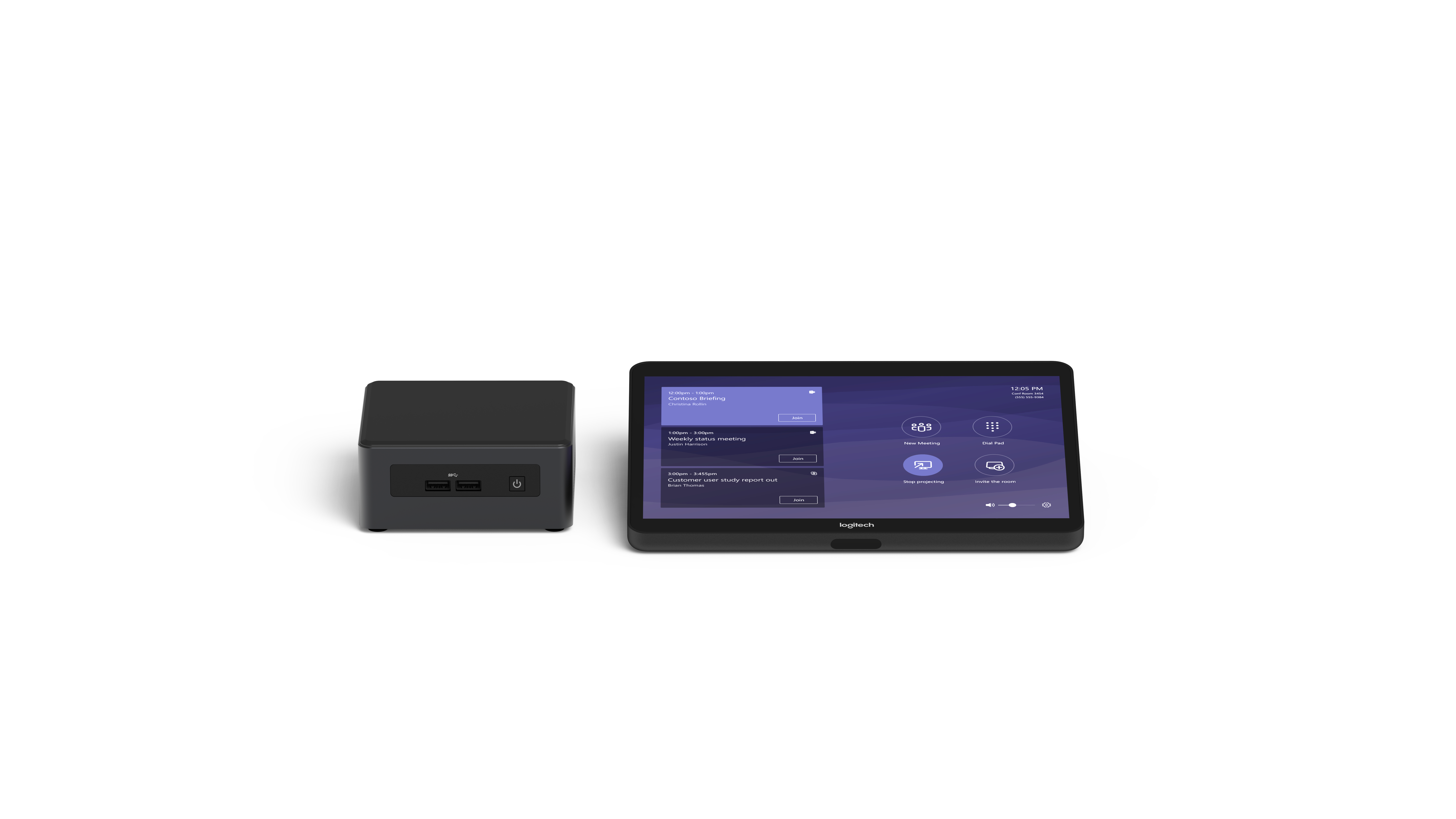 Image of Logitech Tap Base Bundle – Microsoft Teams video conferencing...