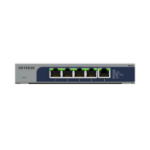 NETGEAR MS105 Unmanaged 2.5G Ethernet (100/1000/2500) Desktop/Wall-Mounting Blue, Metallic