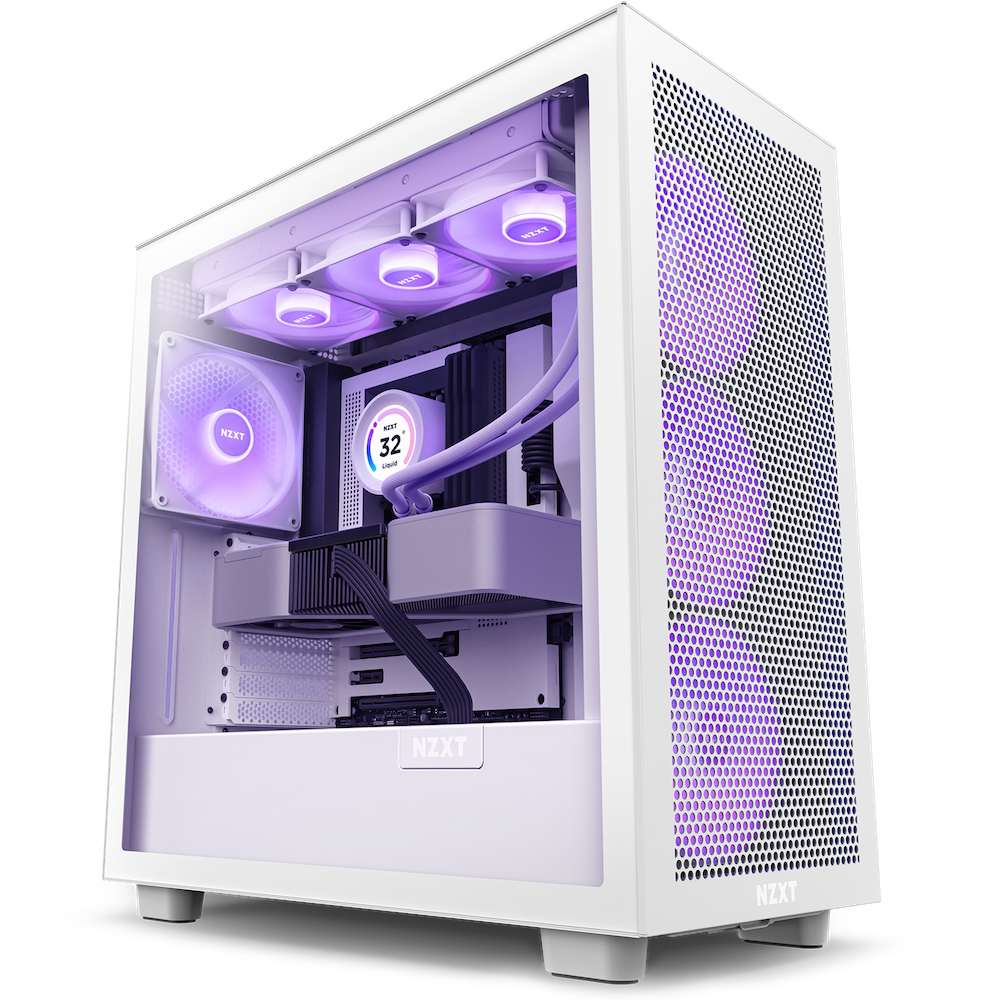 Image of NZXT H7 Flow RGB Midi Tower White