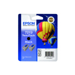 Epson C13T01940210/T019 Ink cartridge black twin pack, 2x900 pages ISO/IEC 24711 24ml Pack=2 for Epson Stylus Color 880
