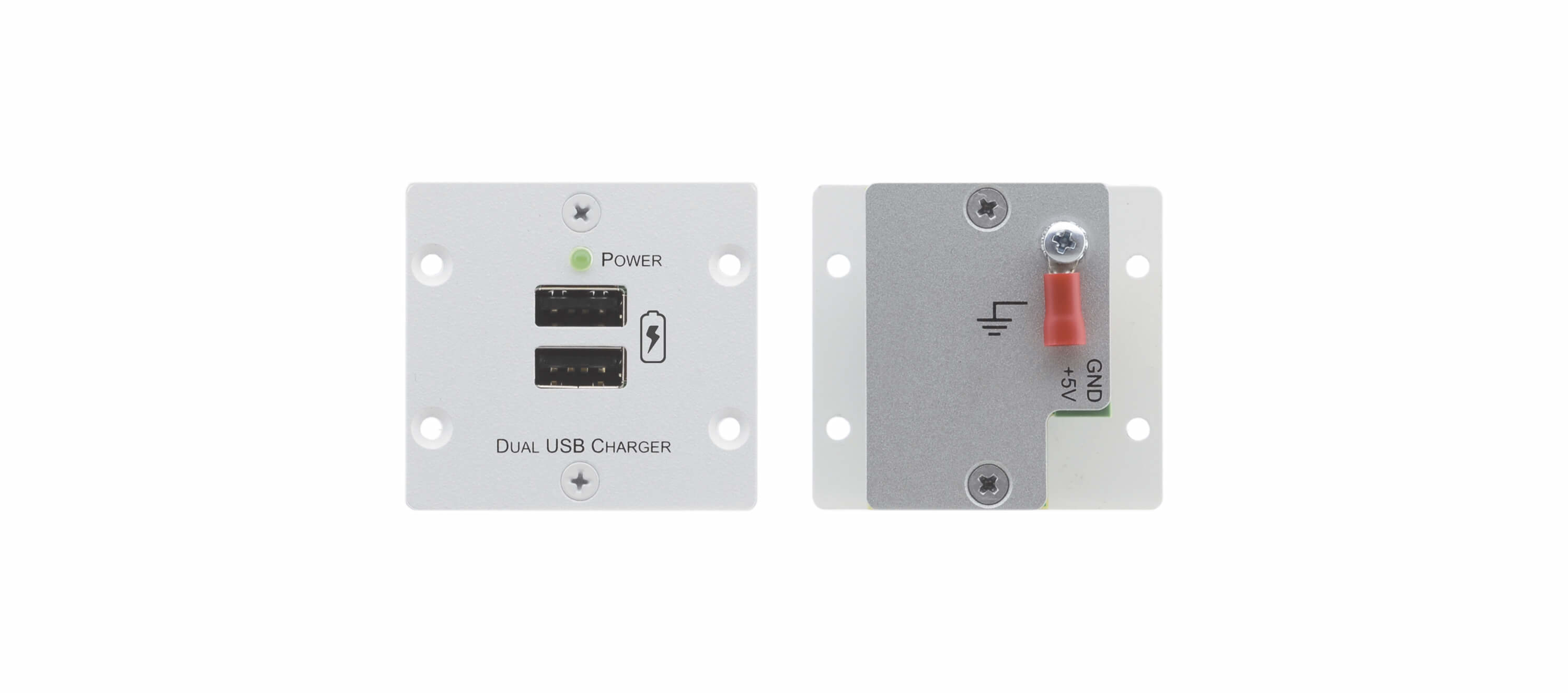 Image of Kramer Electronics W-2UC(B) wall plate/switch cover Black