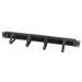 FDL 4 RING 1U 19 INCH CABLE MANAGER WITH BRUSH STRIP - BLACK