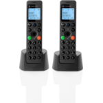 Motorola DOT202 Twin DECT telephone Caller ID Black