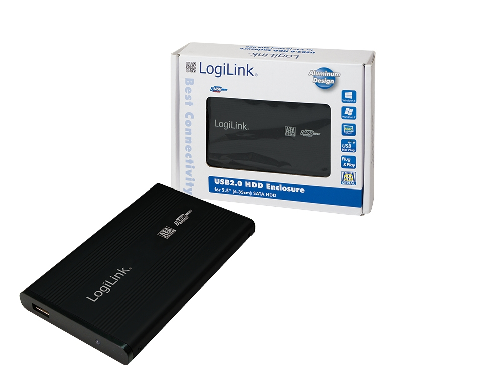 UA0041B FK & A 6cm SATA USB2 LogiLink Alu black