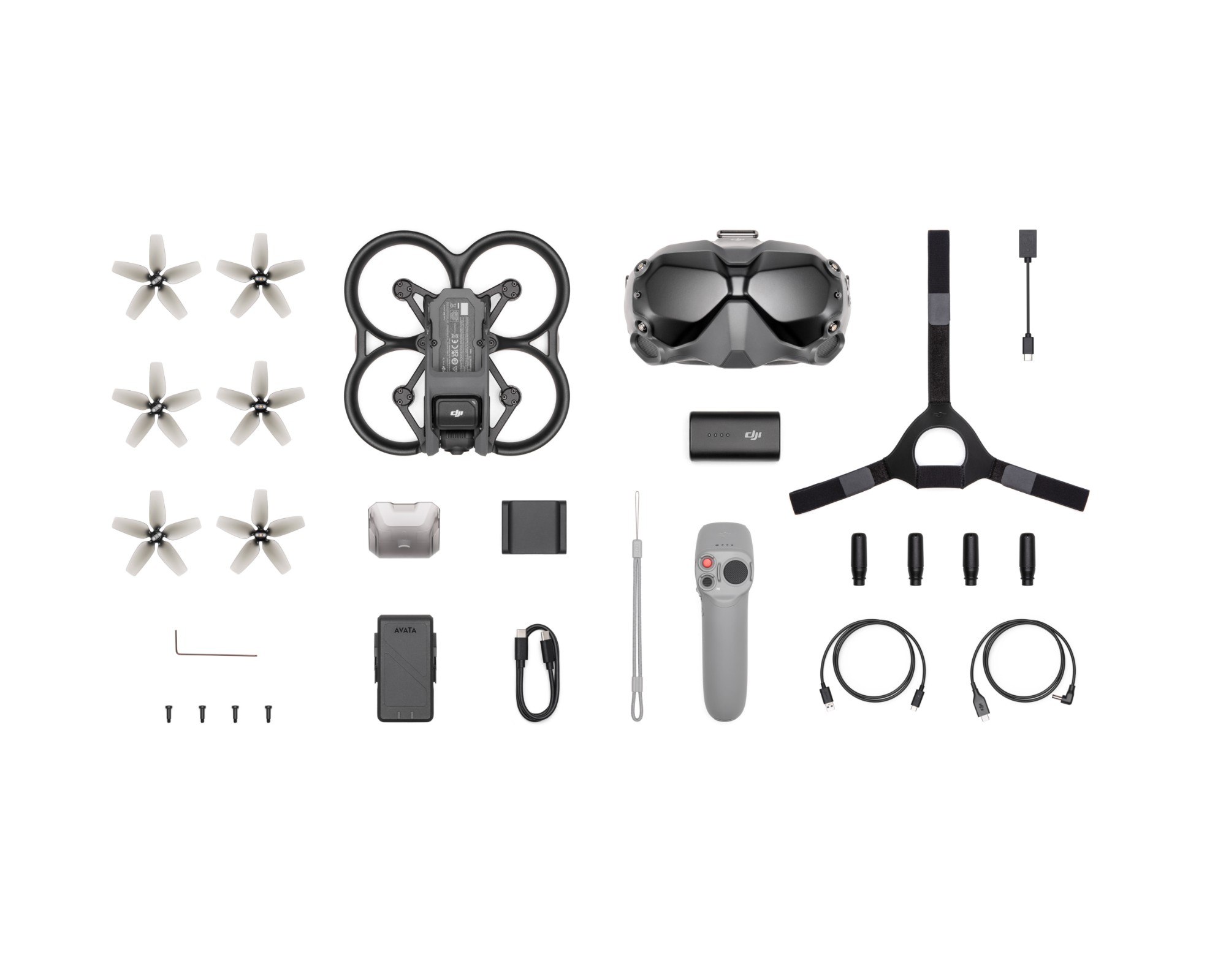 DJI Avata Fly Smart Combo 4 rotors Quadcopter 48 MP 3840 x 2160 pixels 2420 mAh Black, Grey