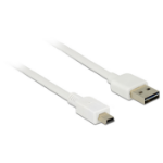 DeLOCK 1m, USB2.0-A/USB2.0 Mini-B USB-kabel USB A USB B Wit