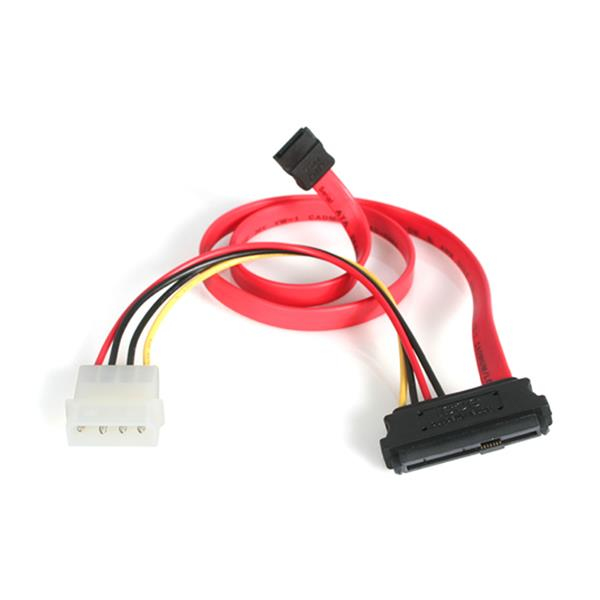 Image of StarTech.com 18in SAS 29 Pin to SATA Cable with LP4 Power