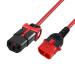 Cablenet 42-5230 power cable Black, Red 3 m IEC C14 IEC C13