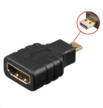 Image of Microconnect HDM19F19MM cable gender changer Micro HDMI HDMI Black