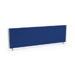 Dynamic Impulse Straight Screen W1400 x D25 x H400mm Blue With Silver Frame - I000268 DD