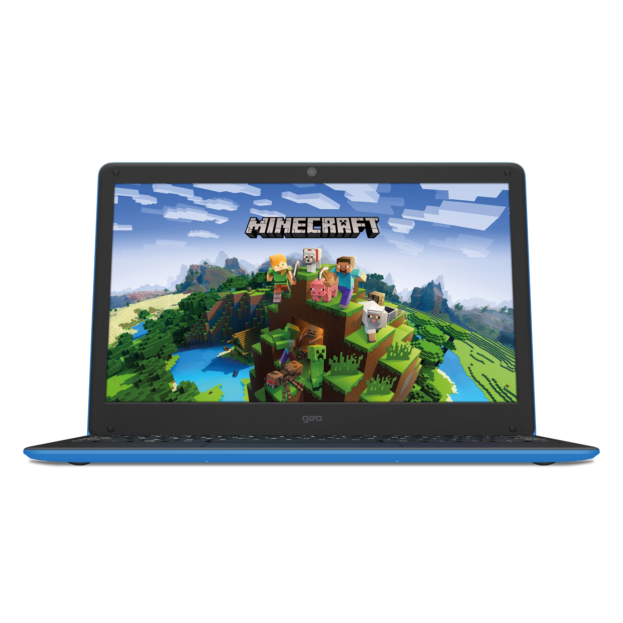 Roll over image to zoom in GEO Book 140 Minecraft Edition 14-inch Laptop - Includes Minecraft - Blue