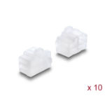 DeLOCK Dust Cover for RJ45 jack 10 pieces silicone transparent