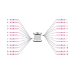 Digitus Pre-assembled Fiberglass Universal Breakout Cable, Multi Mode OM4, 12 Fibers, LC/UPC - LC/UPC