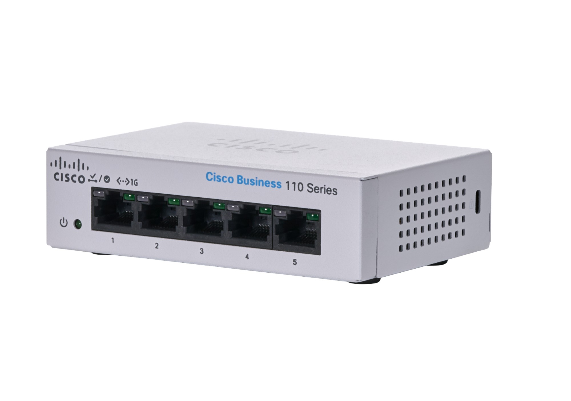 Cisco Business CBS110-5T-D Unmanaged Switch | 5 Port GE | Desktop | Ext PS | Limited Lifetime Protection (CBS110-5T-D)