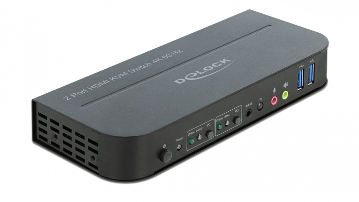 11481 DELOCK HDMI KVM Switch 4K 60 Hz with USB 3.0 and Audio