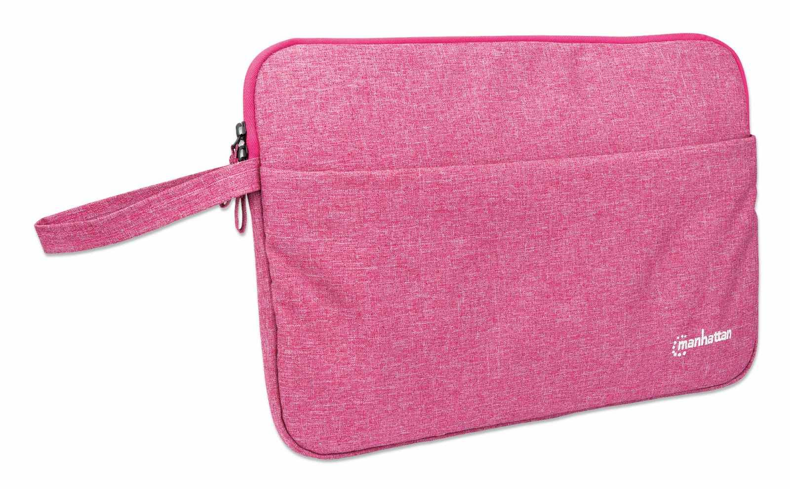 Manhattan Seattle Laptop Sleeve 14.5", Coral, Padded, Extra Soft Internal Cushioning, Main Compartment with double zips, Zippered Front Pocket, Carry Loop, Water Resistant and Durable