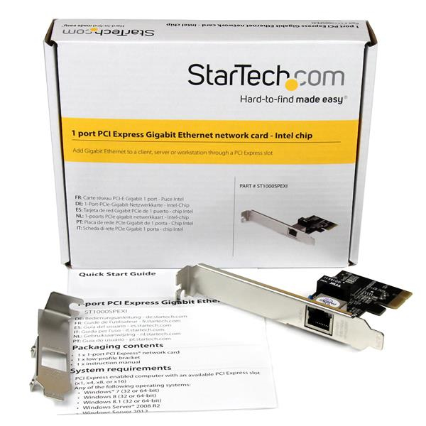 StarTech.com 1-Port Gigabit Ethernet Network Card - PCI Express, Intel I210 NIC