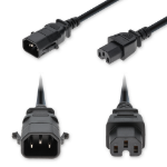 AddOn Networks ADD-C14P2C15C14G4FBK power cable Black 47.2" (1.2 m) C14 coupler C15 coupler