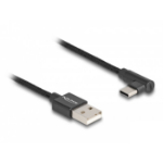 DeLOCK USB 2.0 Cable Type-A male to USB Type-C male angled 3 m black