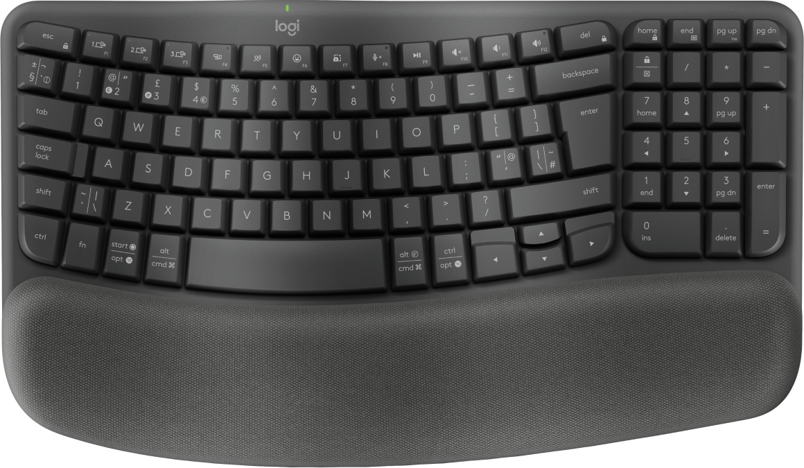 Logitech Wave Keys for Business keyboard Office RF Wireless + Bluetooth QWERTY UK English Graphite