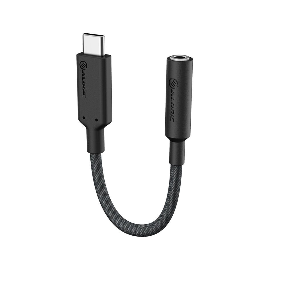Photos - Cable (video, audio, USB) ALOGIC ELPC35A-BK mobile phone cable Black 0.1 m USB-C 3.5 mm 