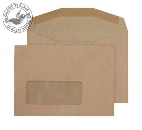 Blake Purely Everyday Manilla Window Gummed Mailing Wallet C6 114x162mm 80gsm (Pack 1000)