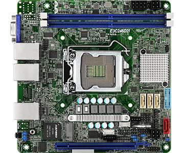 Asrock E3C246D2I motherboard Intel C246 LGA 1151 (Socket H4) Mini-ITX