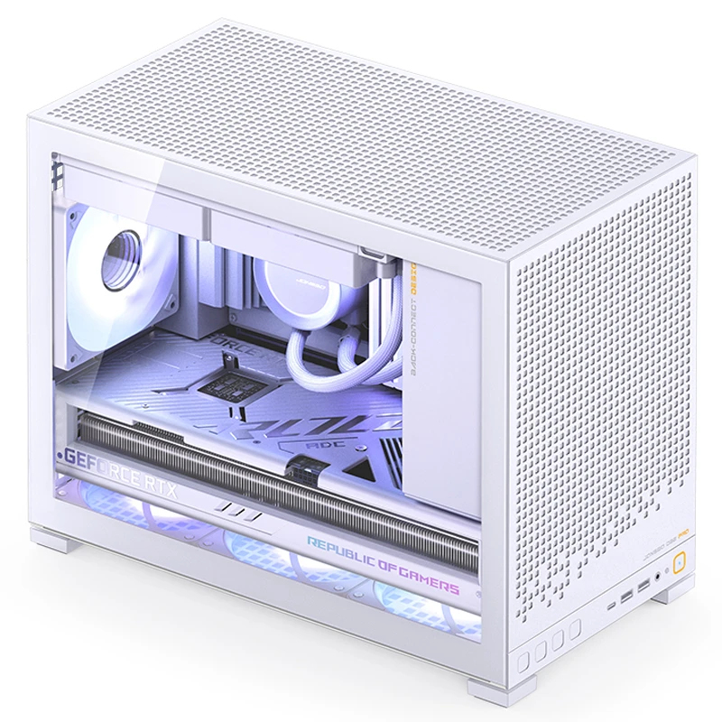 D32 PRO Tempered Glass mATX Mini Case - White thumbnail