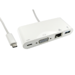 Cables Direct USB3C-VGA-COMBO USB graphics adapter 2048 x 1152 pixels White