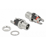 DeLOCK Connector DC 5.5 x 2.5 x 12.0 mm female bulkhead soldering version