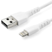 StarTech.com Cable Resistente USB-A a Lightning de 2 m Blanco - Cable de Alimentación y Sincronización USB Tipo A a Lightning con Fibra de Aramida Robusta - Con Certificación MFi de Apple - iPad/iPhone 12