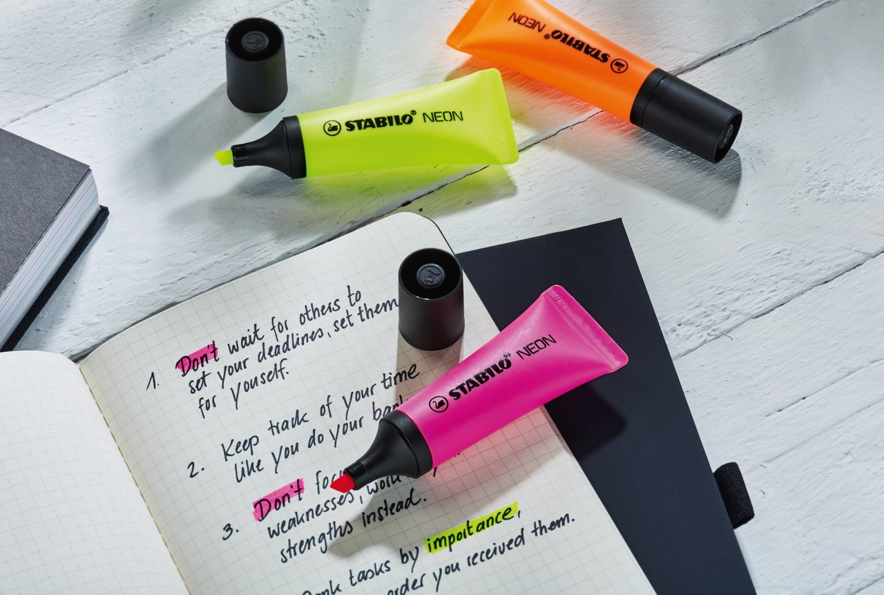 STABILO NEON marker 1 pc(s) Chisel tip Yellow