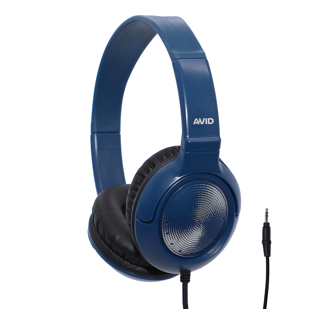 2AE5-4BL AVID TECHNOLOGY INC. AE-54 Blue and Silver Headphone