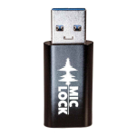 Mic-Lock USB-A to USB-C Secure Charger - Black
