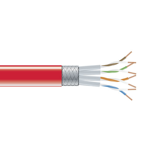 Black Box Cat6. 30m Networking Cable Red S/FTP (S-STP)