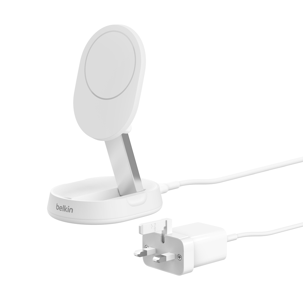 Belkin WIA008MYWH mobile device charger Headphones, Smartphone White AC Wireless charging Fast charging Indoor
