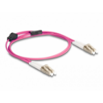 DeLOCK 87913 InfiniBand en Glasvezelkabel 1 m LC Violet