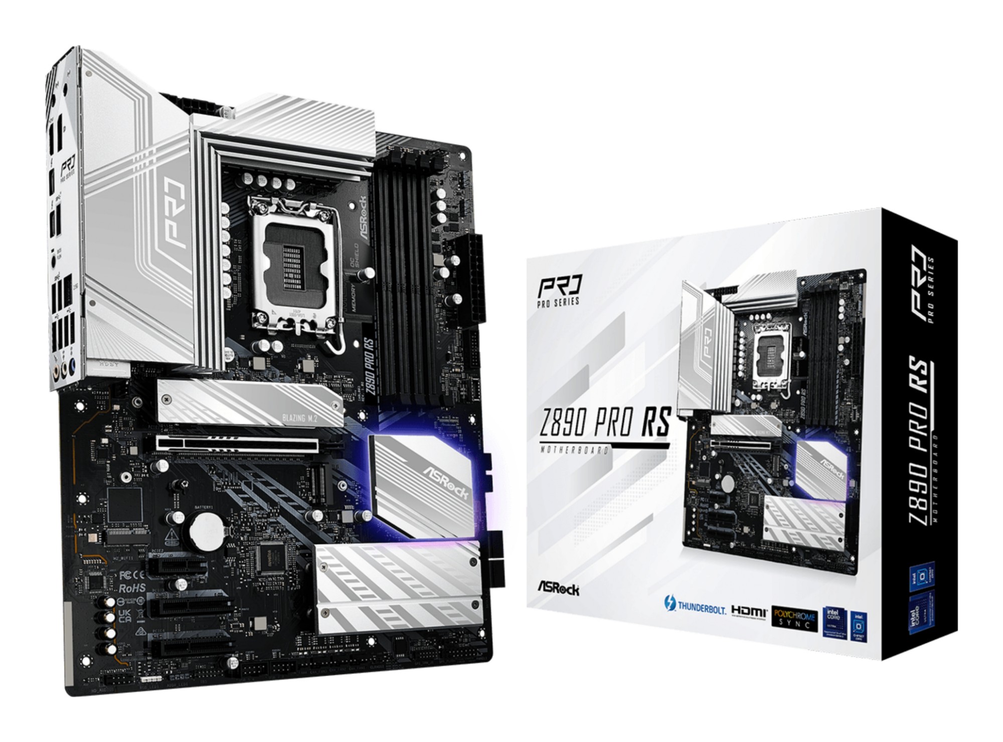 Asrock Z890 Pro RS Intel Z890 LGA 1851 (Socket V1) ATX