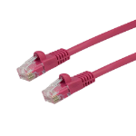 Videk Enhanced Cat5e Booted UTP RJ45 to RJ45 Patch Cable Pink 3Mtr
