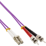InLine Fiber Optical Duplex Cable LC/ST 50/125µm OM4 1m