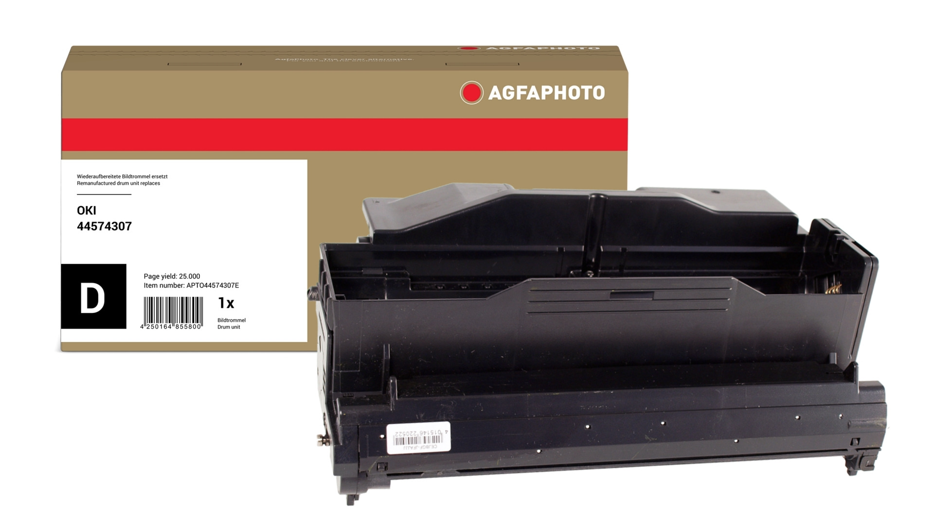 AgfaPhoto Compatible Drum Unit. Replacement for OKI 44574307. 25000 Pa